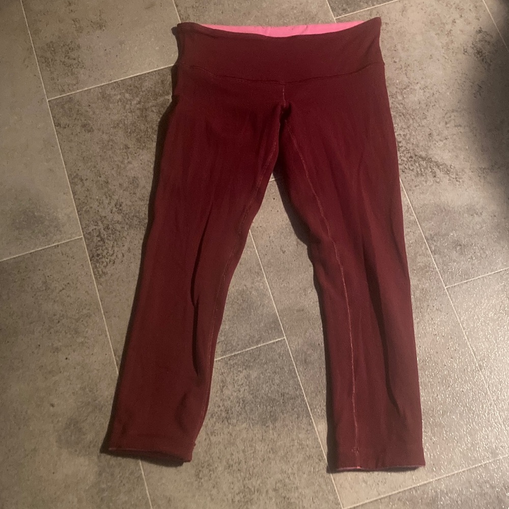 Lululemon Athletica Burgundy Leggings